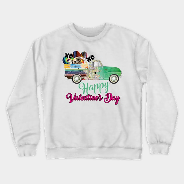 Happy Valentines Day Crewneck Sweatshirt by Diannas